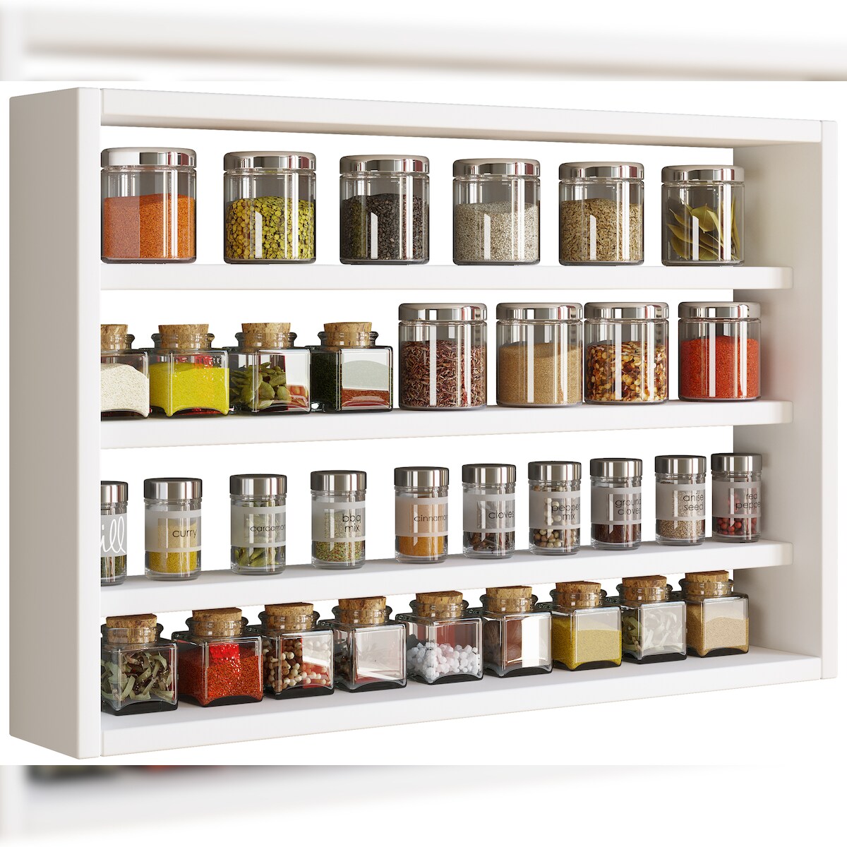 VCM Holz Wandregal Gewürzregal Regal Küche Esaldi M Image