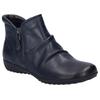 Schlupfboots JOSEF SEIBEL "Naly 41", Damen, Gr. 42, blau (dunkelblau), Leder, klassisch, Schuhe, Stiefelette, Komfortschuh mit gerafftem Schaft