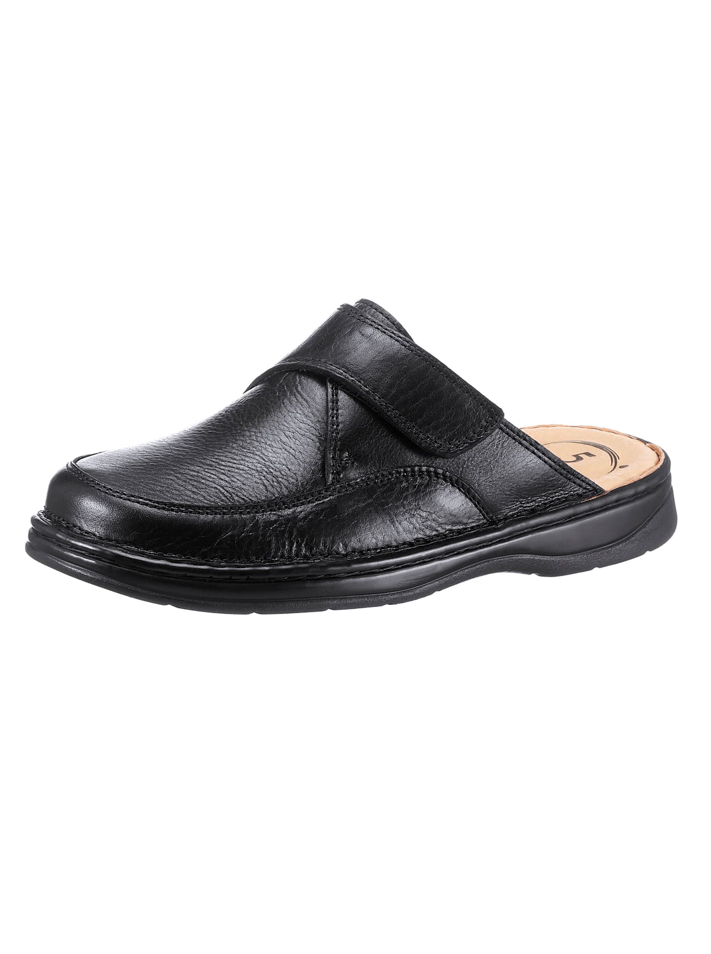 Pantoffel CLASSIC, Herren, Gr. 40, schwarz, Glattleder, Schuhe