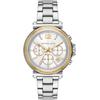 Chronograph MICHAEL KORS "MAREN", silber (silberfarben, weiß), Armbanduhren, Damen, Quarzuhr, Armbanduhr, Damenuhr, Edelstahlarmband, analog