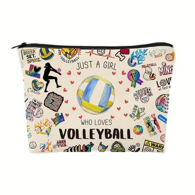 TEMU Volleyball Inspirational Gifts, Gifts For Teen Girls Volleyball Players Teams, Birthday Gifts For Best Friend Makeup Bag