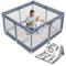 TEMU Baby Playpen With Mat, Portable Baby Play Yard For Toddler, Safety Baby Gate Playpen With Soft Breathable Mesh, Indoor And Outdoor, Large Kids Activity Centery Grey, As , Chrismas Gift