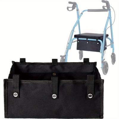 TEMU Under-seat Walker Basket - Polyester, Fits Walkers & Wheelchairs - Ideal For Seniors &