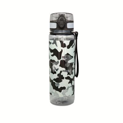 TEMU 1pcs 600ml/ 20.29oz Bpa-free Camouflage Straight Plastic Cup Include Portable Hand Rope Suitable Outdoor, Sporta, Travel