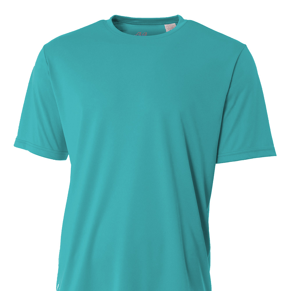 A4 NB3142 Youth Cooling Performance Crew T-Shirt in Teal size Medium | Polyester A4NB3142