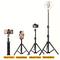 TEMU Iron Tripod Stand With Adjustable Height And Foldable Design, Non-waterproof, Multifunctional 63-inch Tripod With Phone Holder Clip For Cameras And Smartphones