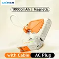 Banca di alimentazione Wireless magnetica da 10000mAh PD20W ricarica rapida con cavo spina ca supporto pieghevole batteria di ricambio esterna per iPhone