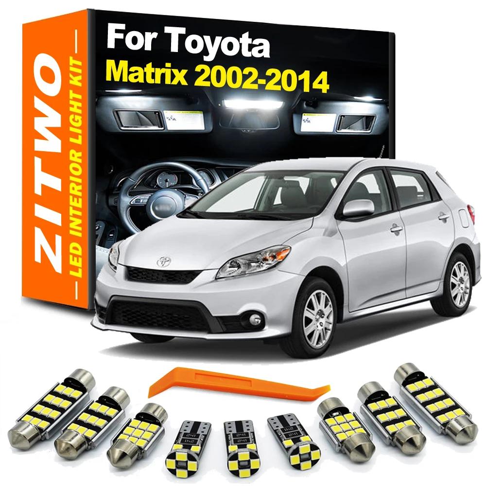 ZITWO 8Pcs LED Kit luce targa interna per Toyota Matrix 2002- 2009 2010 2011 2012 2013 2014 Dome Map lampadine a Led