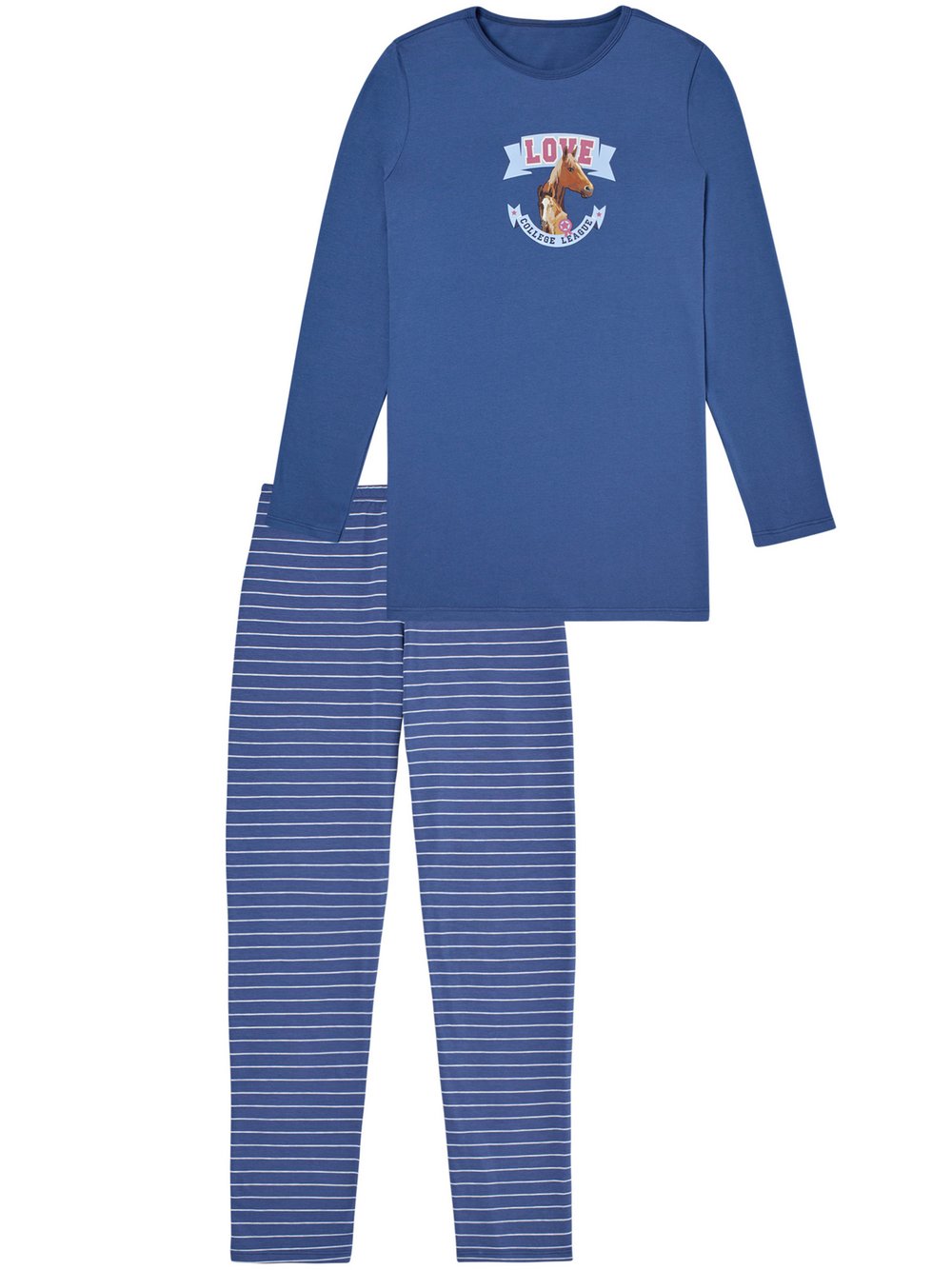 Schiesser Pyjama Mädchen blau, 116 Image