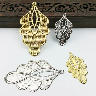 20 stücke Filigrane blume Wraps Metall Charme Für Verschönerung Sammelalbum DIY Schmuck Metall