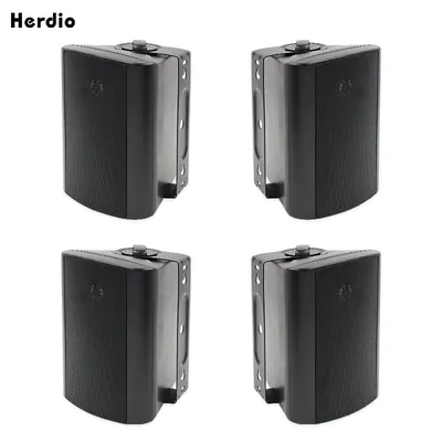 Herdio 2 Paar Bluetooth-Lautsprecher 4 Zoll 200W Wireless Stereo Subwoofer Musik Full Range Audio Image