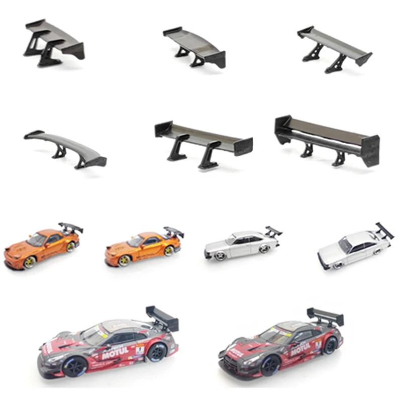 1:64 modèle de voiture queue de voiture becquet arrière Mini aile petit modèle bricolage voiture pièce modifiée pour modèle de voiture véhicule de course jouet