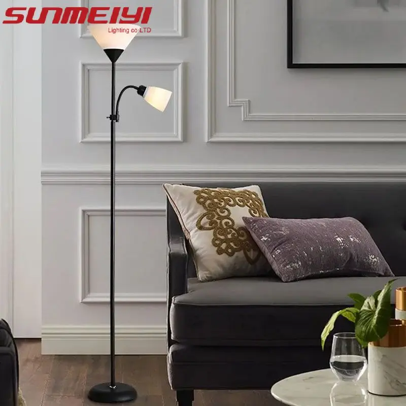 Nordische minimalist ische und modische Stehlampe e27 Wohnzimmer Schlafzimmer Studie Bett moderne multifunktion ale LED vertikale Lampe