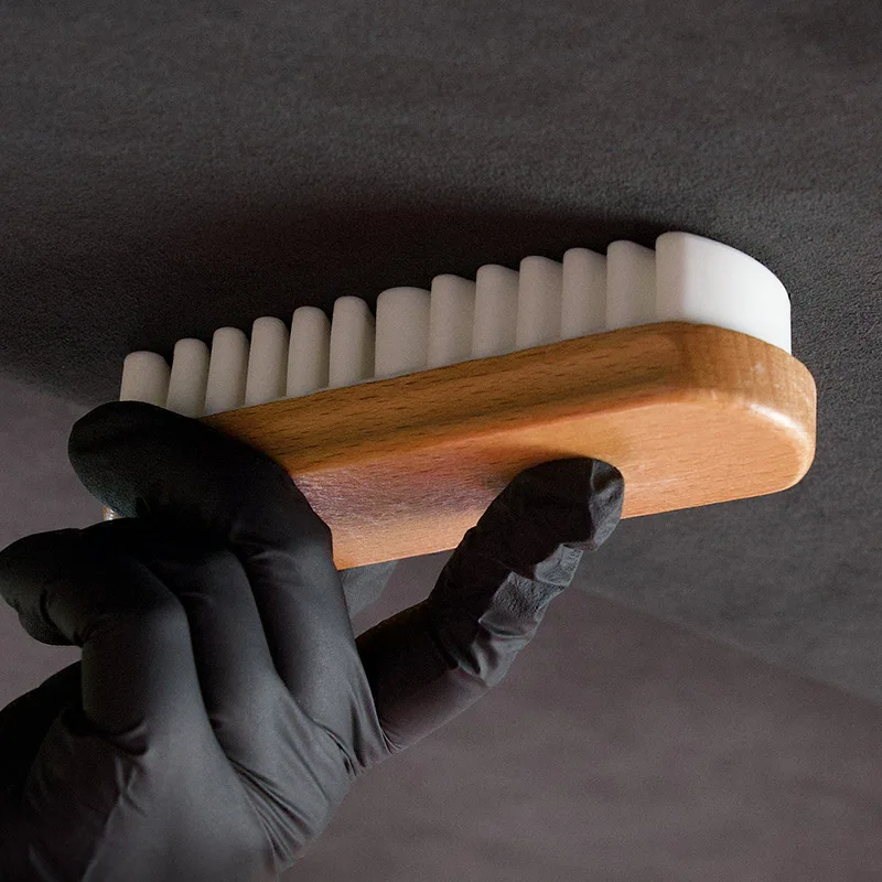 1pc Auto Innenteile Detail lierung Reinigungs bürste Alcantara Wildleder Hirschleder Stoffe Schönheits pflege Bürste Auto Polster sauberes Werkzeug Image