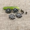 20 Stück Augen nieten Nieten Punk Rock Spikes Metall Conchos Niet DIY Dekor Leder Handwerk Kleidung Taschen Schuhe Nähen Zubehör