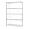 EcoStorage 48"W x 18"D x 72"H 5-Tier NSF Wire Shelving Unit (Chrome)