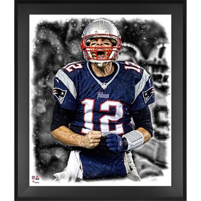 Gerahmtes „In the Zone“-Foto von Tom Brady von den New England Patriots, 50,8 x 60 cm