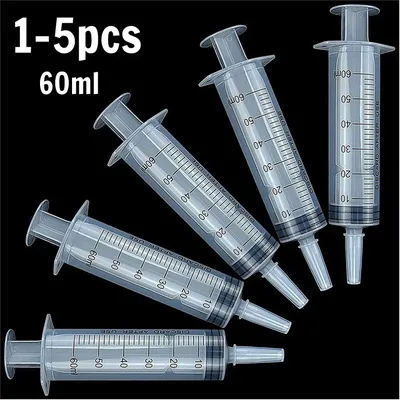 60/100ml Measuring Syringe Reusable Plastic Nutrient Filling Syringe Without Needle Syringe Glue Pet