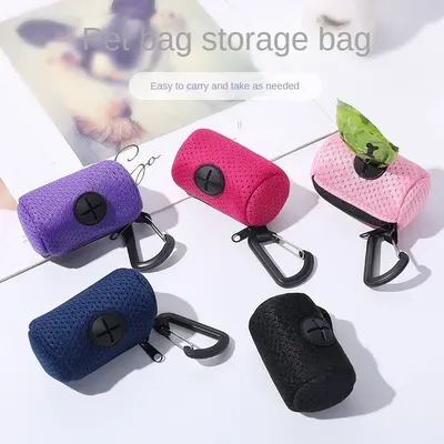 Dog Poop Bag Dispenser Hangingable Dog Poop Bag Holder Poo Bags Dispenser for Dogs Walking Garbage