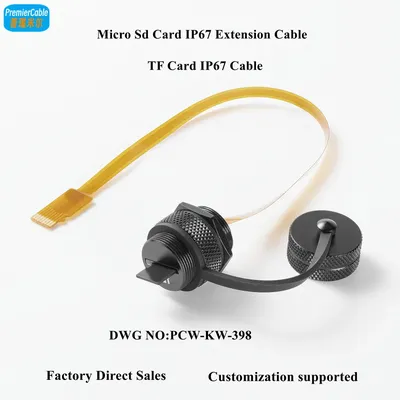 Micro sd card IP67 extension cable Micro SD TF Card Flex Extender FPC Waterproof Cable For Cabinet