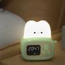 Toast Clock Timer Lamp Cute LED Bread Night Light with USB Dimmable Table Clock Alarm for Kids Soft Light