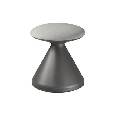 Bisley Fungus Hocker ergonomisch gepolstert in grau, Sitzhocker rund für Büro, Lounge & Empfang - Bürohocker mit Sitz drehbar, Schreibtischhocker, Image