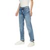 Straight-Jeans S.OLIVER "KAROLIN", Damen, Gr. 40, Länge 32, blau (blau32), Denim/Jeans, Obermaterial: 82% Baumwolle, 17% Polyester, 1% Elasthan, unifarben, casual, straight fit knöchellang, Jeans, im Five-Pocket Style