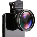 Obiettivo 2 IN 1 Clip universale Obiettivo per telefono cellulare da 37 mm Professionale 0,45X 49uv Super grandangolare + obiettivo Macro HD per iPhone Android