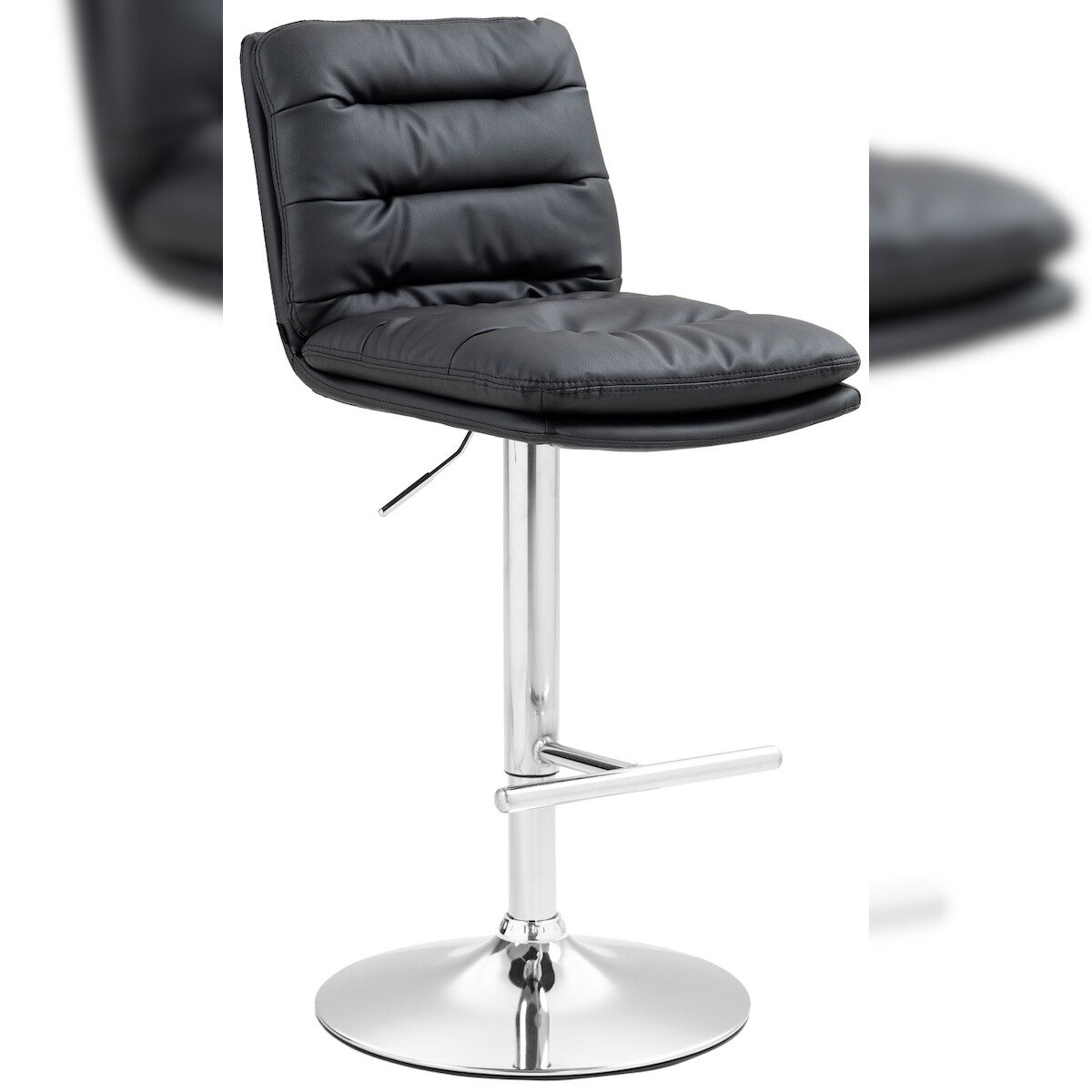 CLP Barhocker Damar Kunstleder schwarz/chrom Image