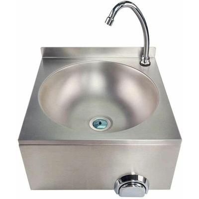 ASS02 Wandmontiertes Edelstahl Handwaschbecken, Kniesteuerung, Femursteuerung Handwaschbecken Image