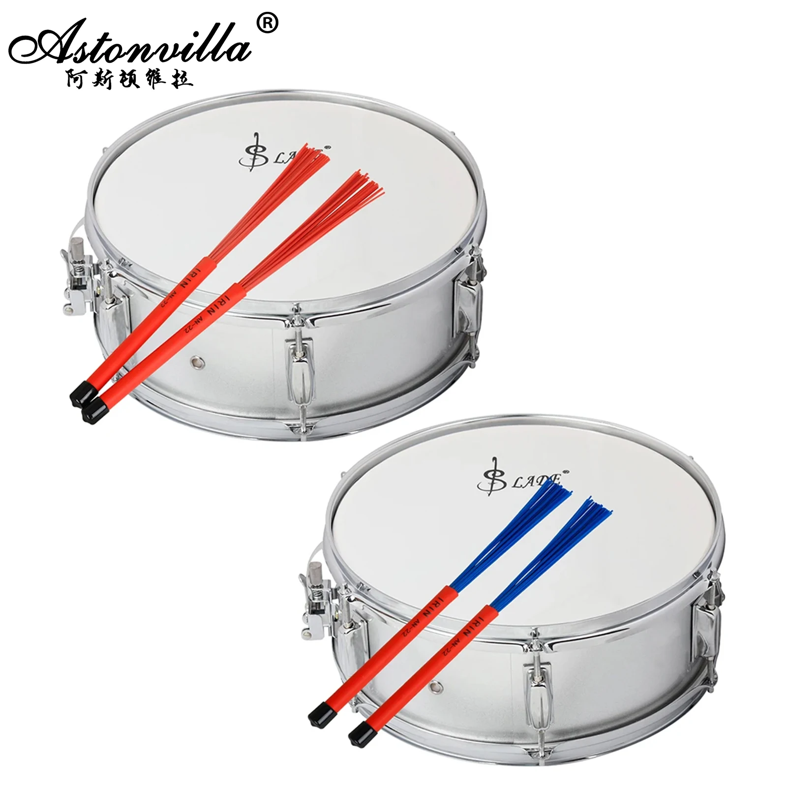 1 Paar Trommel bürsten Nylon versenkbare Stahldraht bürste Percussion Drumsticks mit Kunststoff griffen Musik zubehör Image