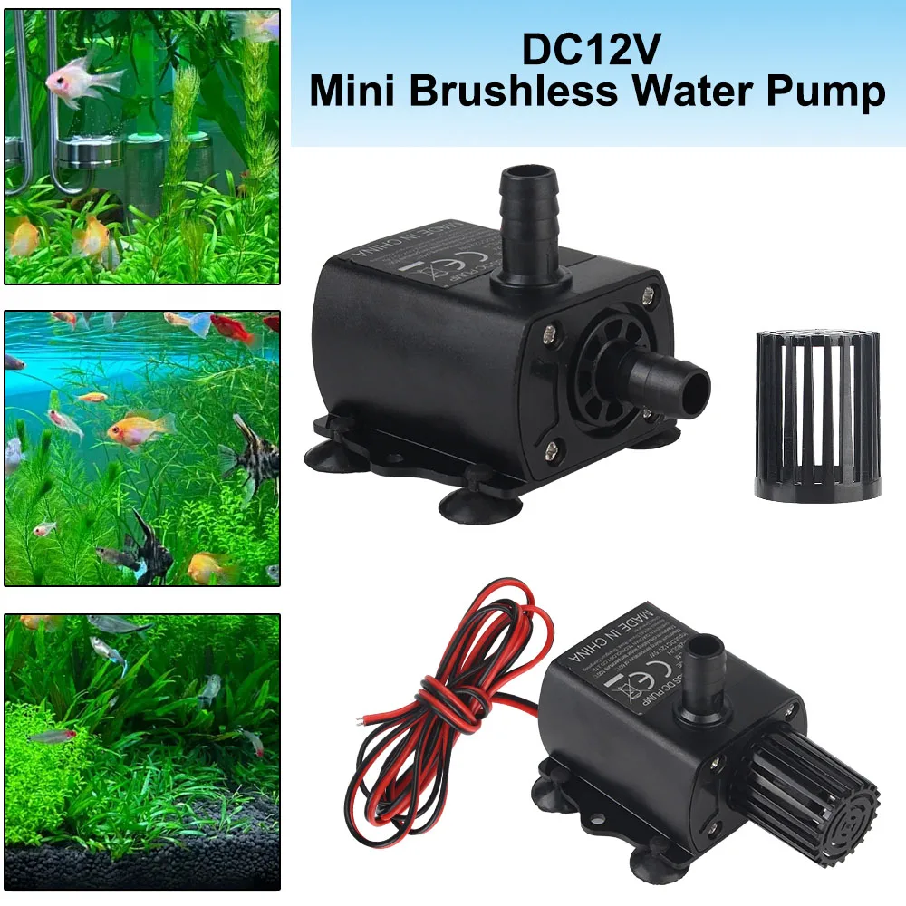 Dc12v 5w ultra-leise 280l/h Lift 300cm Mini bürstenlose Wasserpumpe Tauch langlebige wasserdichte Brunnen Aquarium zirkulieren Image
