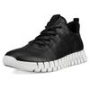 Sneaker ECCO "GRUUV M", Herren, Gr. 39, schwarz, Glattleder, sportlich, Schuhe, Freizeitschuh, Halbschuh, mit herausnehmbarer Dual-Fit-Innensohle