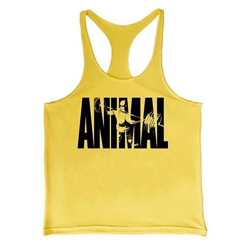 Herren Workout-Tanktop Lauf-Tanktop Fitness-Tanktop Ärmellos Weste / Gilet Lässig Athleisure Sommer Grafik Schnelltrocknend Weich Atmungsaktiv Fitnesstraining Gehen Joggen Sportbekleidung Image