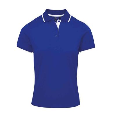 Premier - "Coolchecker" Poloshirt für Damen (Königsblau/Weiß) Image