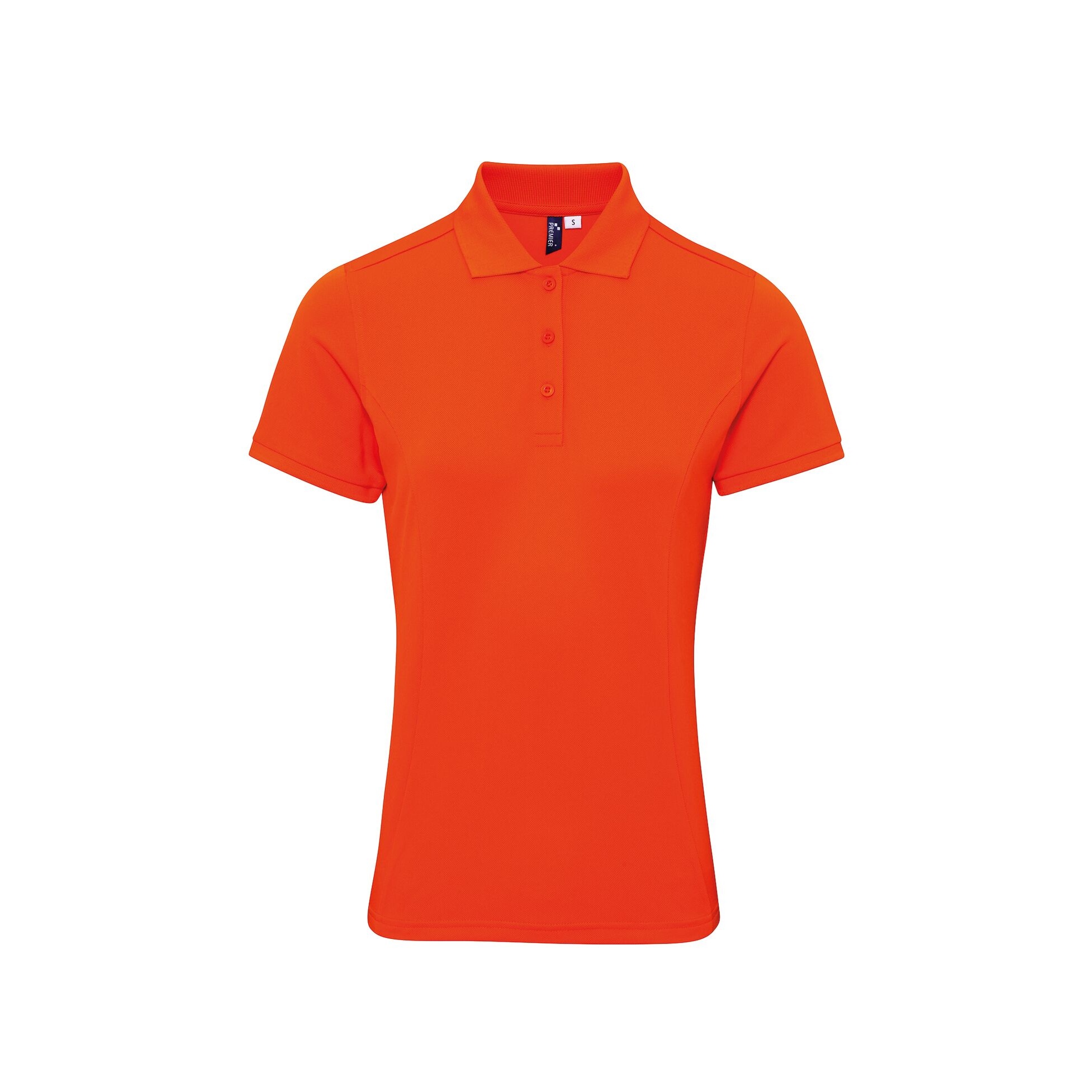 Premier Damen Polo-Shirt Coolchecker mit CoolPlus (Orange) Image