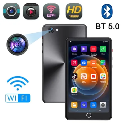 Portable Wifi MP3 Player With Camera Metal Bluetooth 5.0 MP4 Full Touch Screen Android System High-fidelity Audio FM Radio 16GB
