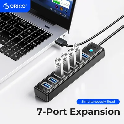 ORICO USB 3.0 HUB 7ports Splitter High-Speed Transmission Type C HUB laptop Expansion Computer