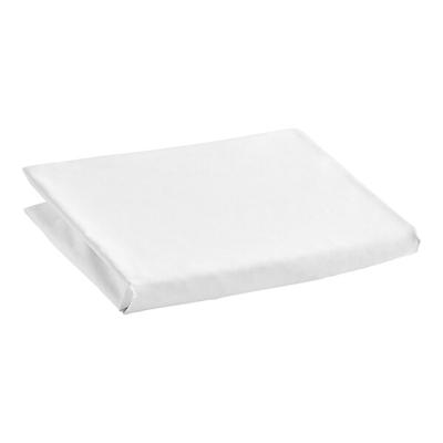 Oxford Micro Superblend 98" x 110" Queen Size 100% Polyester Microfiber White Flat Sheet - 12/Pack