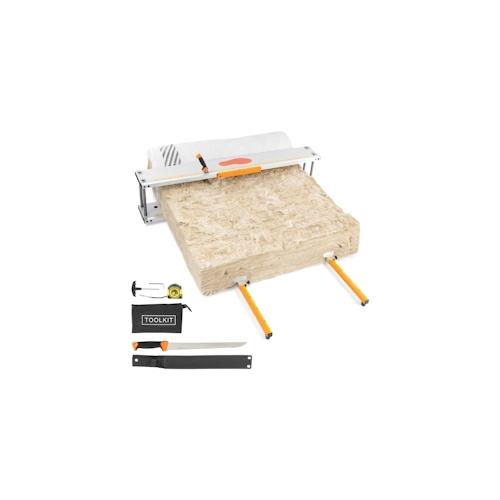 BAUTEC Dämmstoffschneider ISO-QUICKCUT + Dämmstoffmesser » für Rollenware » Glaswolle, Steinwolle und Mineralwolle