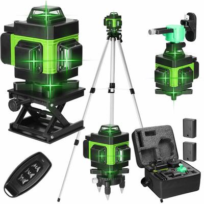 Swyeoot - Kreuzlinienlaser mit Stativ, Multifunktionaler 4D 16 Line Laser Level, Grün Laser Image