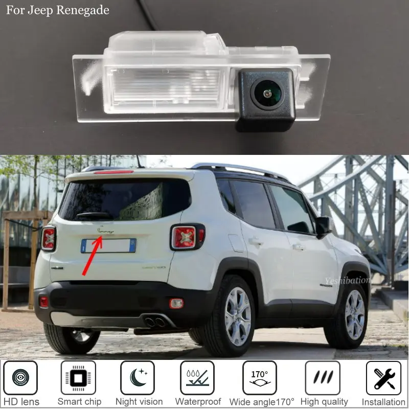 Auto Macchina Fotografica di Vista Posteriore Per Jeep Renegade 2015 ~ 2019 2020 CCD di Visione Notturna Macchina Fotografica di Retromarcia Posteriore Per Fiat Tipo Fiat Egea 2015 ~ 2019