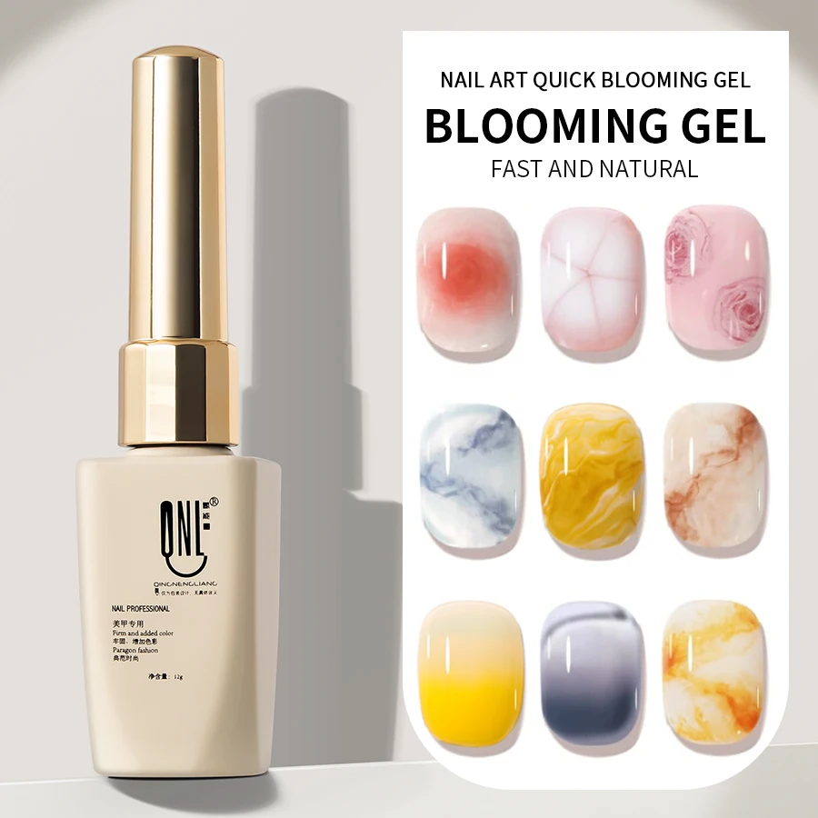 RS NAIL 12 ml klarer blühender Gel-Nagellack zum Einweichen, UV-LED, transparentes Blüten-Farbverlaufsgel, Nagelkunst, semi-permanentes Nagellack-Gel Image