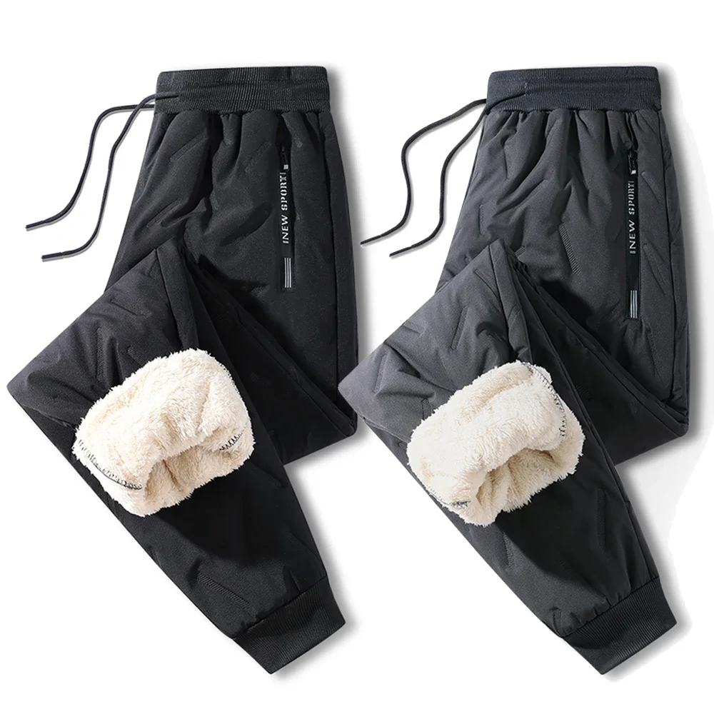Winter Warme Lammwolle Hosen Verdicken Fleece Jogginghose Männer Im Freien Casual Winddicht Jogging Hosen männer Casual Thermische Hosen