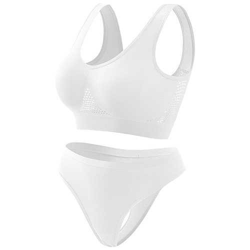 Damen Leichte Unterstützung Sport Bustier bh einstellen Rückenfrei BH-Oberteil Gefüttert Fitness Freizeit Sport Laufen Atmungsaktiv Leichtgewichtig Weich wasserblau Schwarz Weiß Einfarbig Image