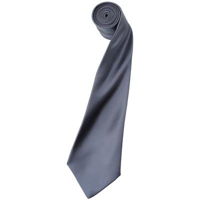 Premier - "Colours" Krawatte für Herren/Damen Unisex (Stahl) Image