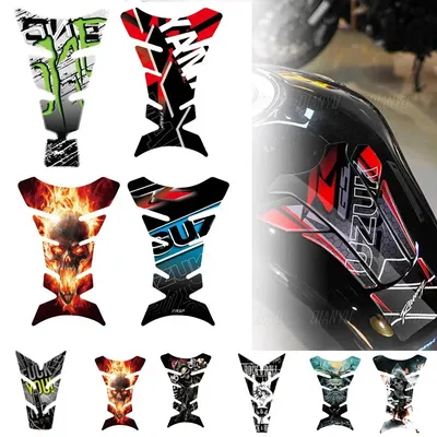 Customized styles Motorcycle Fish Bone Sticker Gas Fuel Tank Protector Pad Cover Decal Frosting Tank