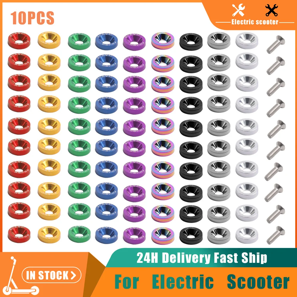 10Pcs Electric Scooter Fasteners Screws Handle Bar Screws Washers For Dualtron 1 2 3 Thunder Eagel Ultra Zero 9 Decorative Screw