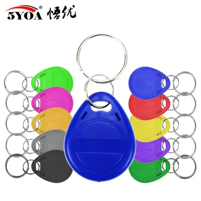 50pcs/lot EM4305 T5577 125khz Copy Rewritable Writable Rewrite keyfobs RFID Tag Key Ring Card