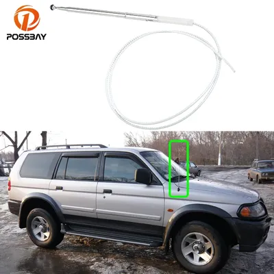 Car Antenna for Mitsubishi Pajero 2000-2006 AM/FM Radio Signal Aerials Mast Rope 6-Section Steel